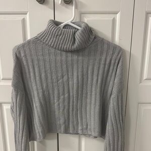Cozy Gray Turtleneck Sweater